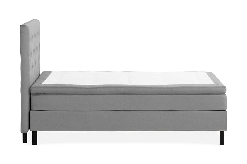 Sängpaket Nayaka 120x200 Latexmadrass - Knappad gavel Grå - Möbler - Säng - Kontinentalsäng