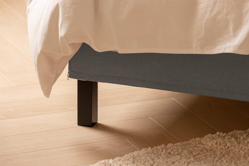 Sängpaket Nayaka 120x200 Latexmadrass - Knappad gavel Grå - Möbler - Säng - Kontinentalsäng