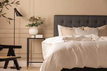 Sängpaket Nayaka 120x200 Latexmadrass - Knappad gavel Mörkgrå - Möbler - Säng - Kontinentalsäng