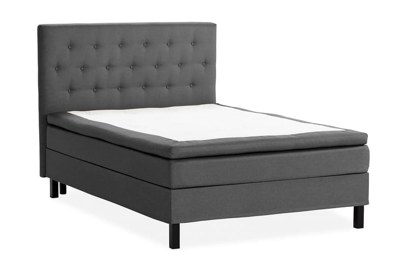 Sängpaket Nayaka 120x200 Latexmadrass - Knappad gavel Mörkgrå - Möbler - Säng - Kontinentalsäng