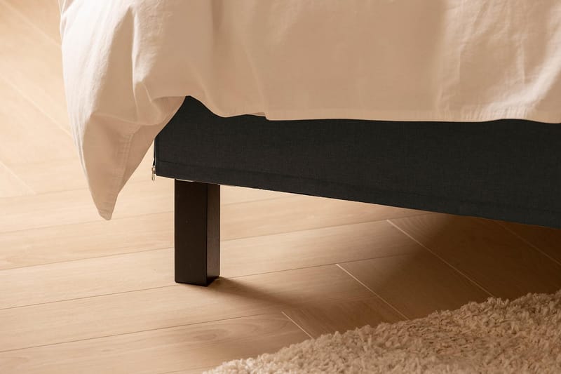 Sängpaket Nayaka 120x200 Latexmadrass - Knappad gavel Mörkgrå - Möbler - Säng - Kontinentalsäng