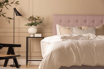 Sängpaket Nayaka 120x200 Latexmadrass - Knappad gavel Rosa - Möbler - Säng - Kontinentalsäng