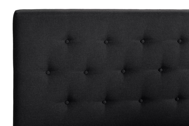 Sängpaket Nayaka 120x200 Latexmadrass - Knappad gavel Svart - Möbler - Säng - Kontinentalsäng