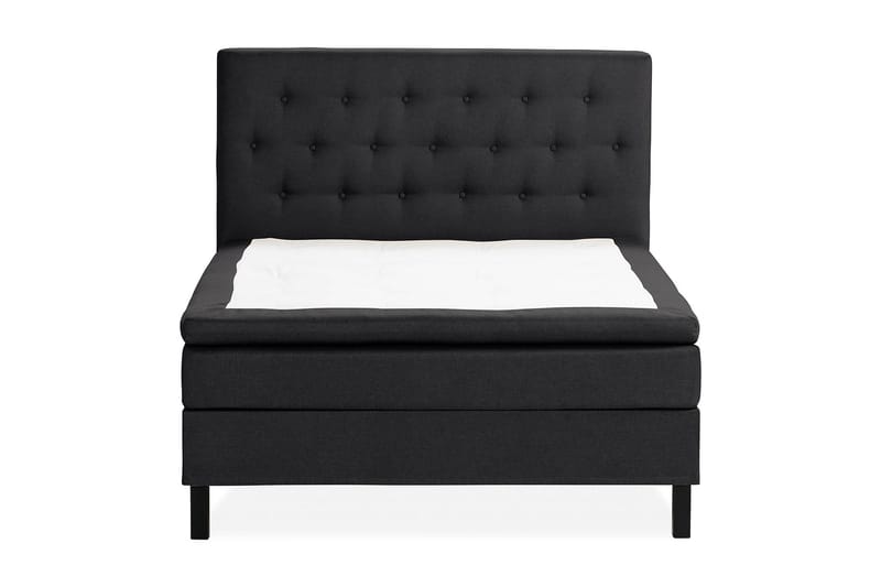Sängpaket Nayaka 120x200 Latexmadrass - Knappad gavel Svart - Möbler - Säng - Kontinentalsäng