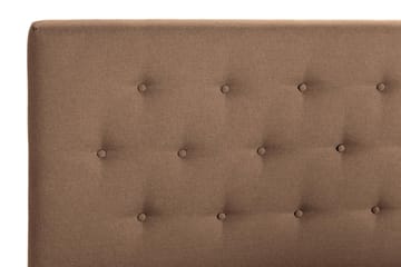 Sängpaket Nayaka 120x200 Memorymadrass - Knappad gavel Brun - Möbler - Säng - Kontinentalsäng