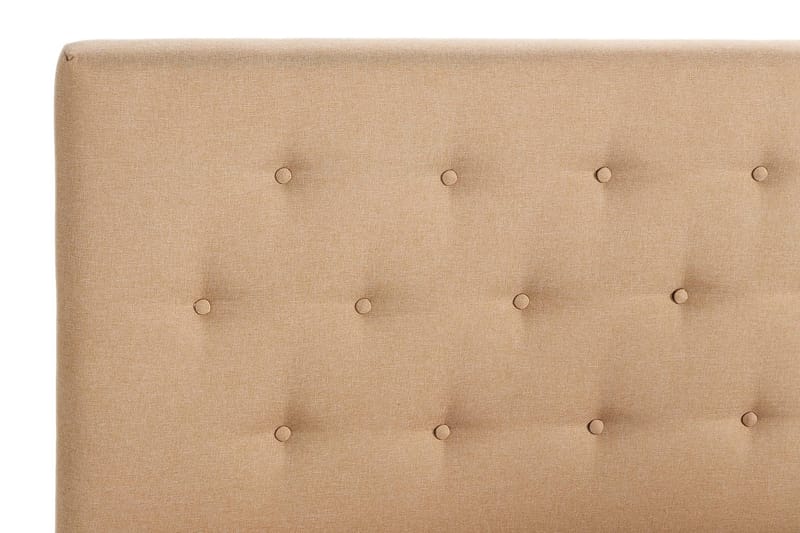 Sängpaket Nayaka 120x200 Skummadrass - Knappad gavel Beige - Kontinentalsäng - Komplett sängpaket