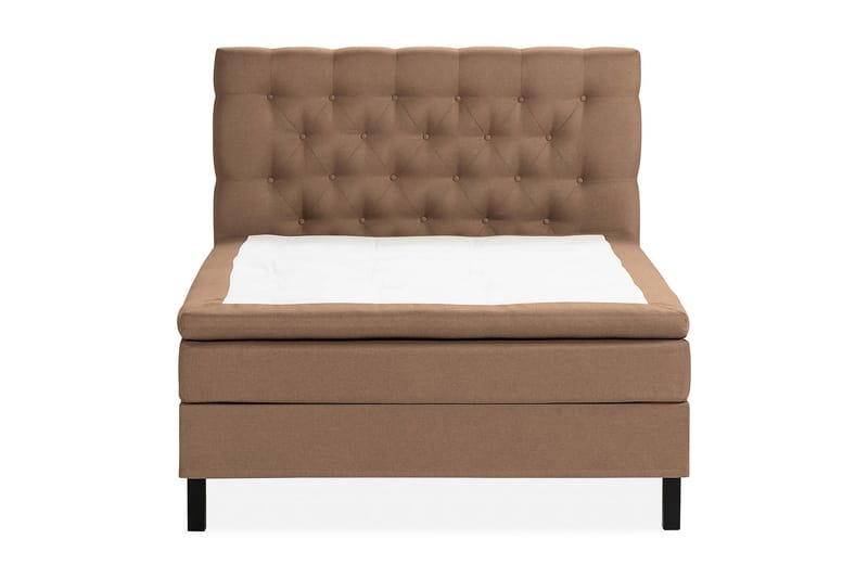 Sängpaket Nayaka 140x200 Latexmadrass - Djuphäftad gavel Brun - Möbler - Säng - Kontinentalsäng