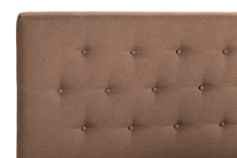 Sängpaket Nayaka 140x200 Skummadrass - Knappad gavel Brun - Möbler - Säng - Kontinentalsäng