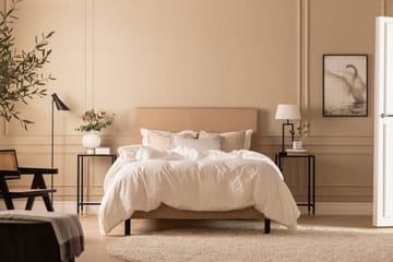 Sängpaket Nayaka 140x200 Skummadrass - Slät gavel Beige - Möbler - Säng - Kontinentalsäng