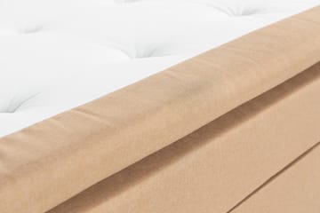 Sängpaket Nayaka 150x200 Memorymadrass - Djuphäftad gavel Beige - Möbler - Säng - Kontinentalsäng