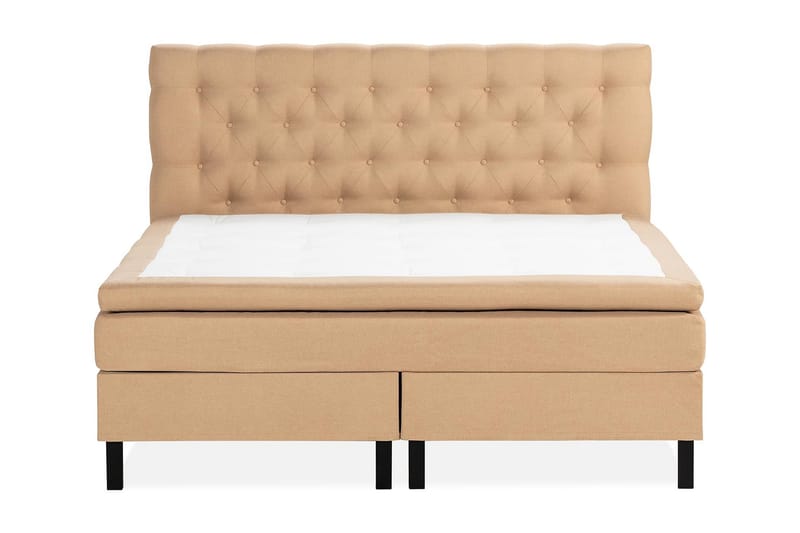Sängpaket Nayaka 150x200 Memorymadrass - Djuphäftad gavel Beige - Möbler - Säng - Kontinentalsäng