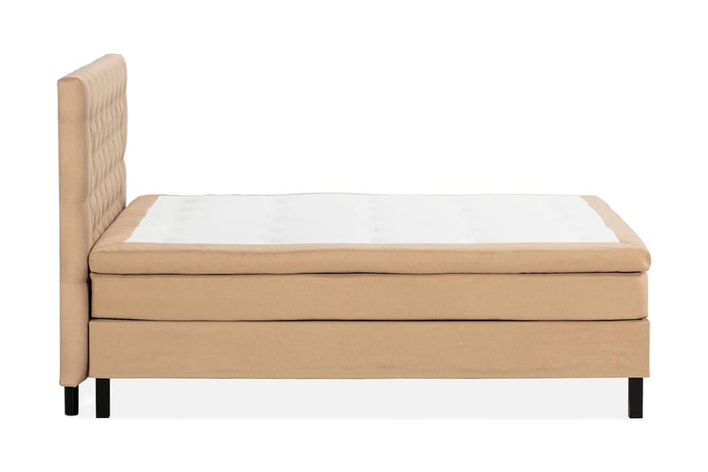 Sängpaket Nayaka 150x200 Memorymadrass - Djuphäftad gavel Beige - Möbler - Säng - Kontinentalsäng