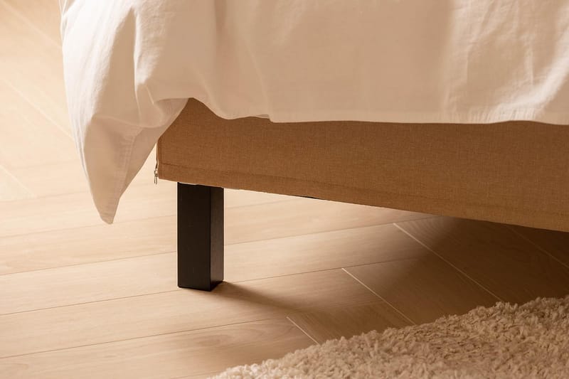 Sängpaket Nayaka 150x200 Memorymadrass - Djuphäftad gavel Beige - Möbler - Säng - Kontinentalsäng