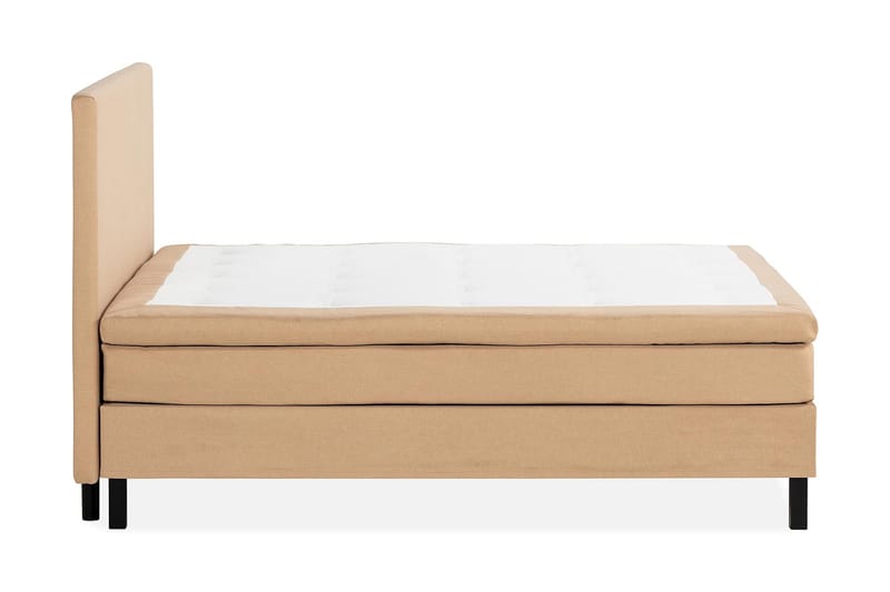Sängpaket Nayaka 150x200 Memorymadrass - Slät gavel Beige - Kontinentalsäng - Komplett sängpaket