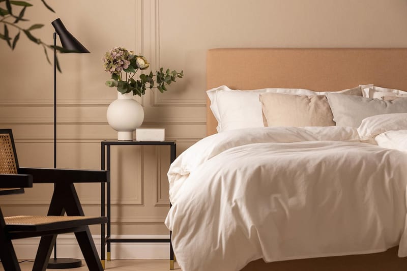 Sängpaket Nayaka 150x200 Skummadrass - Slät gavel Beige - Möbler - Säng - Kontinentalsäng