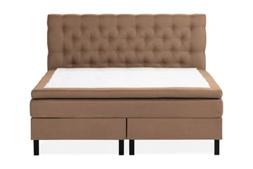 Sängpaket Nayaka 160x200 Latexmadrass - Djuphäftad gavel Brun - Möbler - Säng - Kontinentalsäng