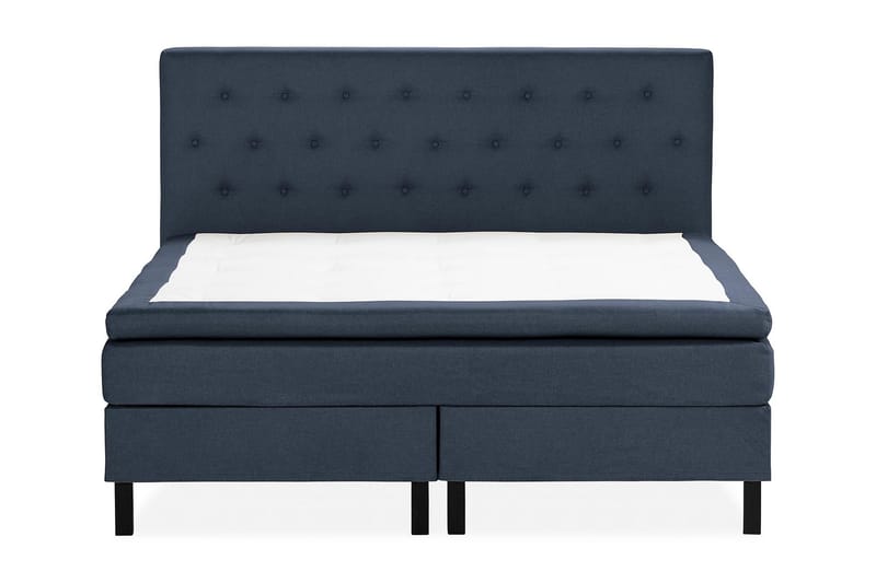 Sängpaket Nayaka 160x200 Latexmadrass - Knappad gavel Blå - Möbler - Säng - Kontinentalsäng