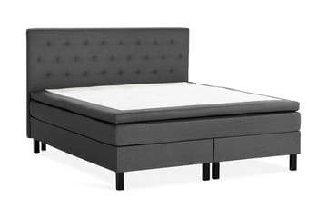 Sängpaket Nayaka 160x200 Latexmadrass - Knappad gavel Mörkgrå - Möbler - Säng - Kontinentalsäng