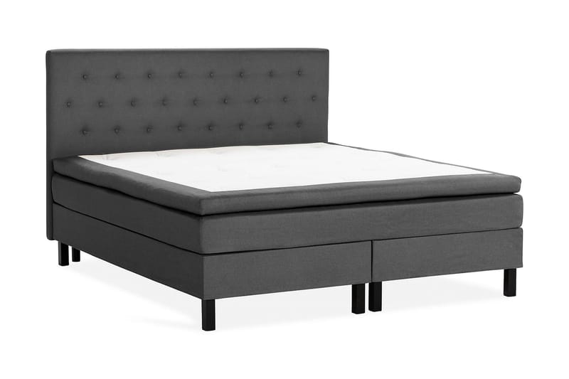 Sängpaket Nayaka 160x200 Latexmadrass - Knappad gavel Mörkgrå - Möbler - Säng - Kontinentalsäng