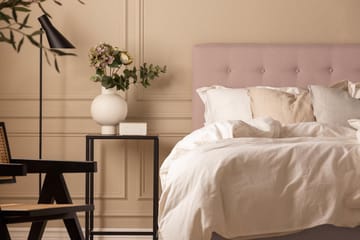 Sängpaket Nayaka 160x200 Latexmadrass - Knappad gavel Rosa - Möbler - Säng - Kontinentalsäng