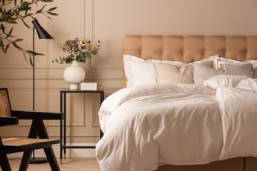 Sängpaket Nayaka 180x200 Latexmadrass - Djuphäftad gavel Beige - Möbler - Säng - Kontinentalsäng