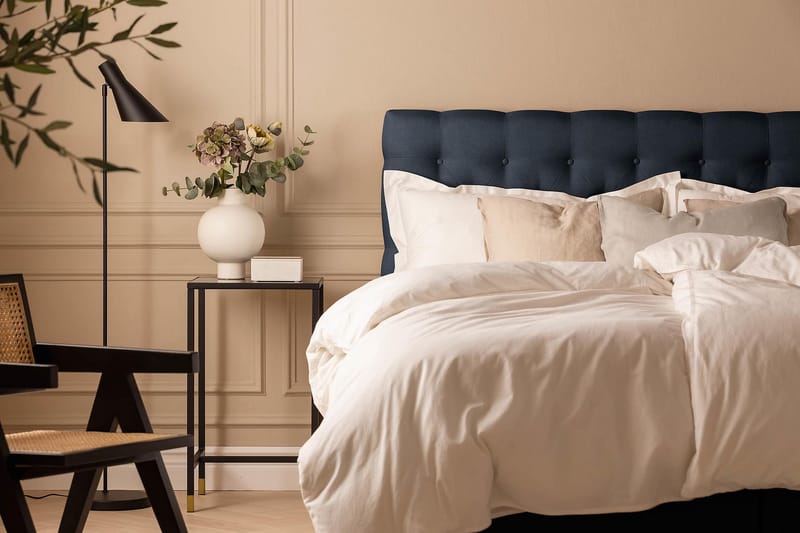 Sängpaket Nayaka 180x200 Latexmadrass - Djuphäftad gavel Blå - Möbler - Säng - Kontinentalsäng