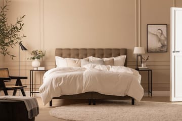 Sängpaket Nayaka 180x200 Latexmadrass - Djuphäftad gavel Brun - Möbler - Säng - Kontinentalsäng