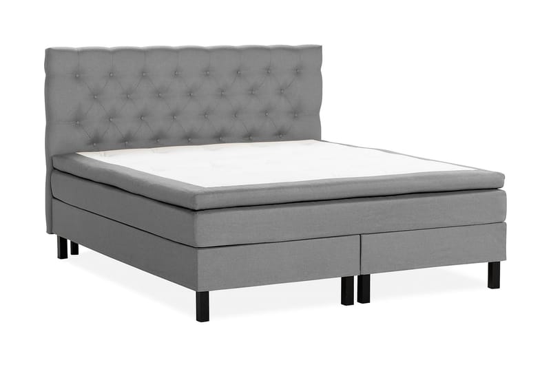 Sängpaket Nayaka 180x200 Latexmadrass - Djuphäftad gavel Grå - Möbler - Säng - Kontinentalsäng