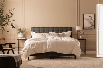 Sängpaket Nayaka 180x200 Latexmadrass - Djuphäftad gavel Mörkgrå - Möbler - Säng - Kontinentalsäng