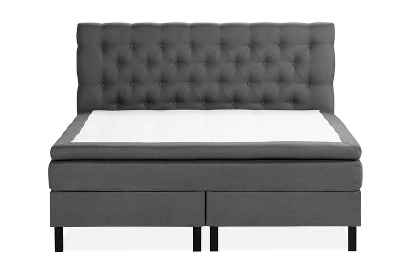 Sängpaket Nayaka 180x200 Latexmadrass, Djuphäftad gavel Mörkgrå