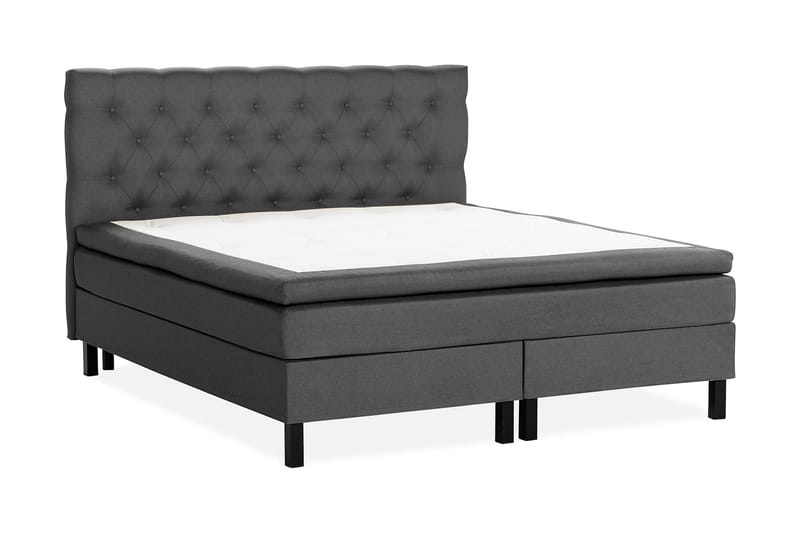 Sängpaket Nayaka 180x200 Latexmadrass - Djuphäftad gavel Mörkgrå - Möbler - Säng - Kontinentalsäng