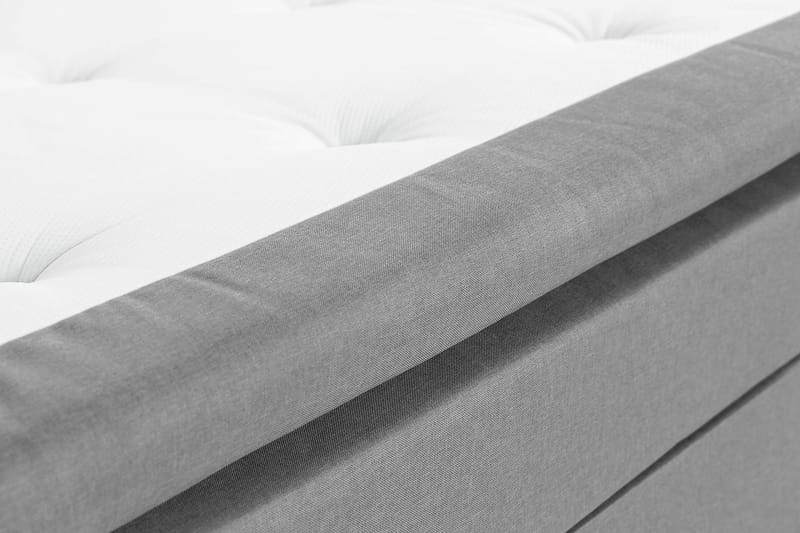 Sängpaket Nayaka 180x200 Latexmadrass - Knappad gavel Grå - Möbler - Säng - Kontinentalsäng