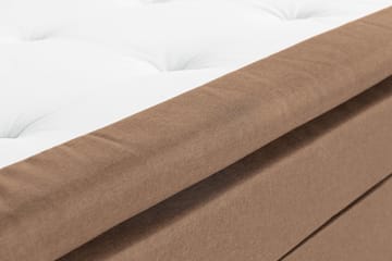 Sängpaket Nayaka 180x200 Memorymadrass - Djuphäftad gavel Brun - Möbler - Säng - Kontinentalsäng