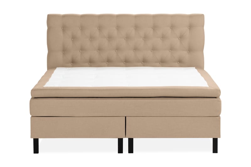 Sängpaket Nayaka 180x200 Skummadrass - Djuphäftad gavel Beige - Möbler - Säng - Kontinentalsäng