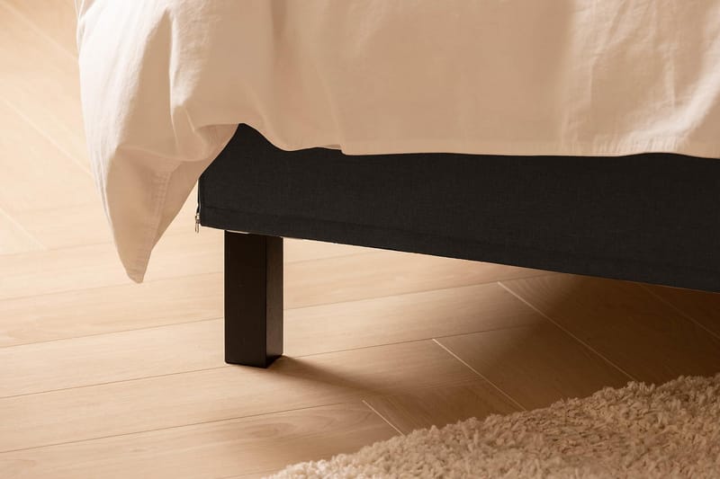 Sängpaket Nayaka 210x210 Latexmadrass - Knappad gavel Mörkgrå - Möbler - Säng - Kontinentalsäng