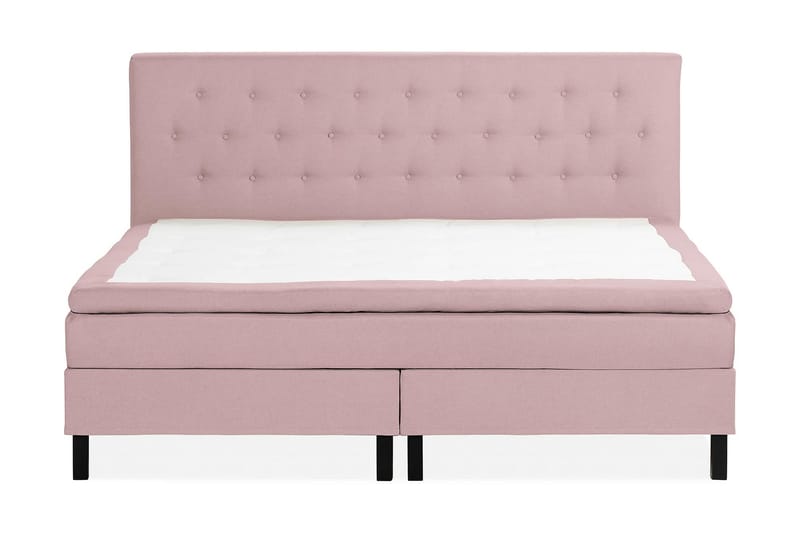 Sängpaket Nayaka 210x210 Latexmadrass - Knappad gavel Rosa - Möbler - Säng - Kontinentalsäng