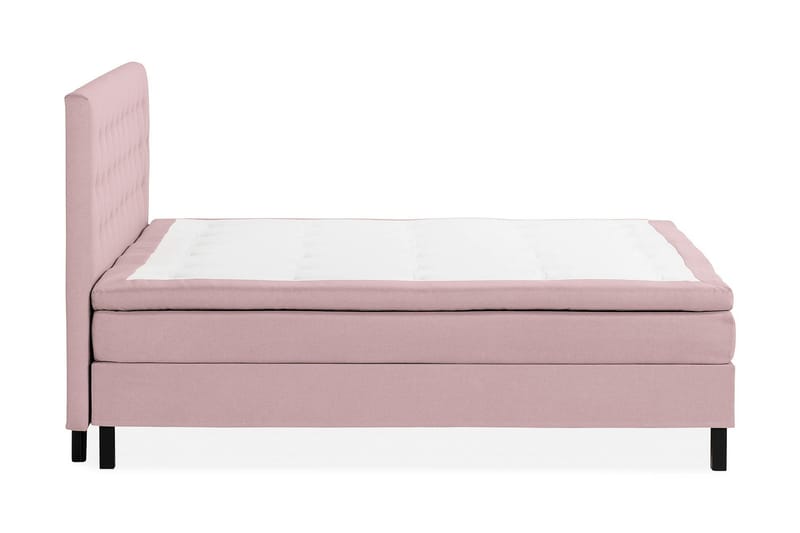 Sängpaket Nayaka 210x210 Latexmadrass - Knappad gavel Rosa - Möbler - Säng - Kontinentalsäng