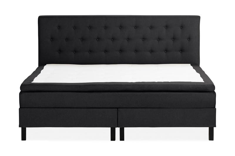 Sängpaket Nayaka 210x210 Latexmadrass - Knappad gavel Svart - Möbler - Säng - Kontinentalsäng