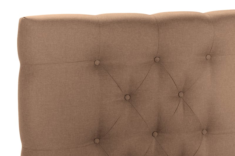 Sängpaket Nayaka 210x210 Skummadrass - Djuphäftad gavel Brun - Möbler - Säng - Kontinentalsäng