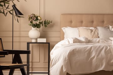 Sängpaket Nayaka 210x210 Skummadrass - Knappad gavel Beige - Möbler - Säng - Kontinentalsäng