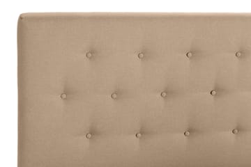 Sängpaket Nayaka 210x210 Skummadrass - Knappad gavel Beige - Möbler - Säng - Kontinentalsäng
