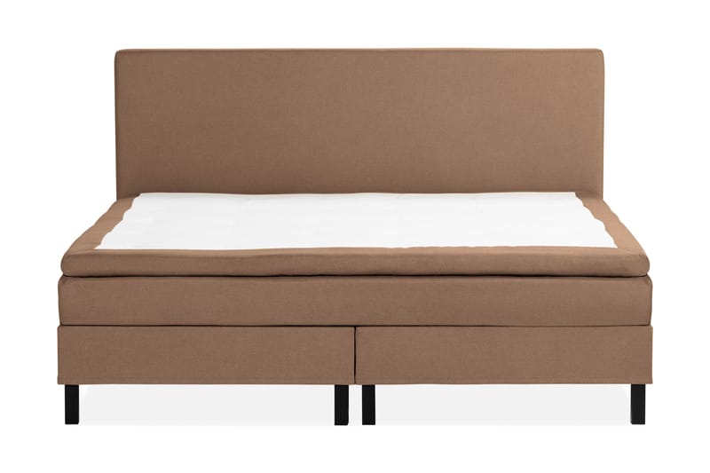 Sängpaket Nayaka 210x210 Skummadrass - Slät gavel Brun - Kontinentalsäng - Komplett sängpaket