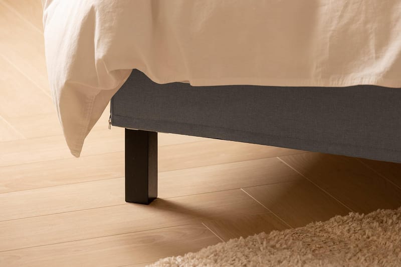 Sängpaket Nayaka 90x200 Latexmadrass - Djuphäftad gavel Grå - Möbler - Säng - Kontinentalsäng