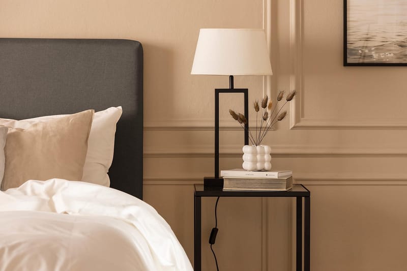 Sängpaket Nayaka 90x200 Latexmadrass - Slät gavel Mörkgrå - Möbler - Säng - Kontinentalsäng