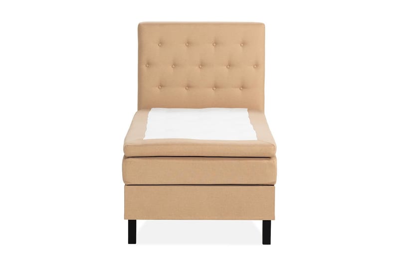 Sängpaket Nayaka 90x200 Memorymadrass - Knappad gavel Beige - Möbler - Säng - Kontinentalsäng