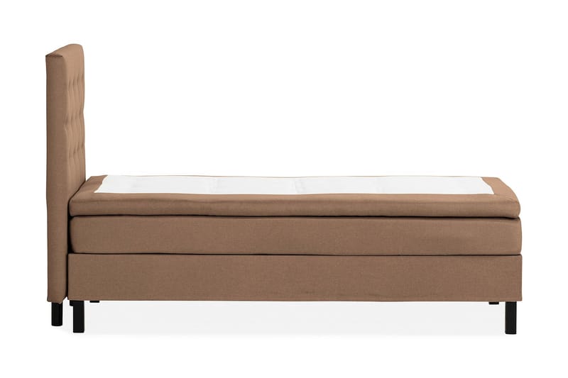 Sängpaket Nayaka 90x200 Memorymadrass - Knappad gavel Brun - Möbler - Säng - Kontinentalsäng
