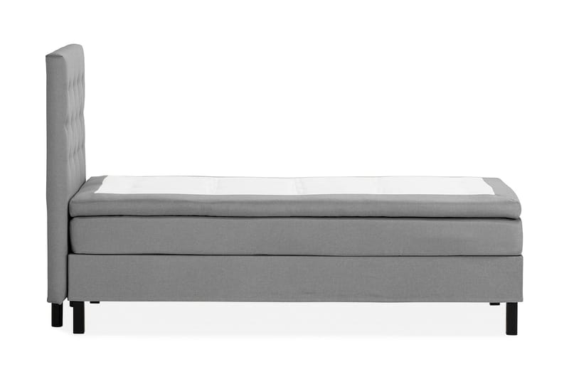 Sängpaket Nayaka 90x200 Memorymadrass - Knappad gavel Grå - Möbler - Säng - Kontinentalsäng