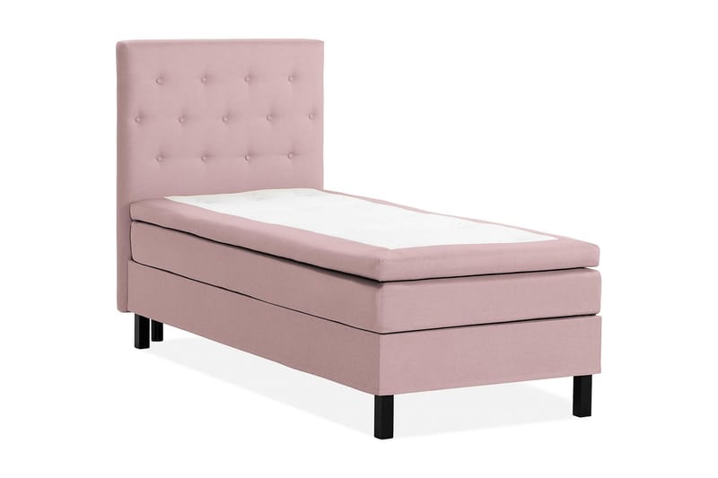Sängpaket Nayaka 90x200 Memorymadrass - Knappad gavel Rosa - Möbler - Säng - Kontinentalsäng