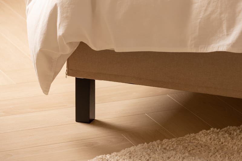 Sängpaket Nayaka 90x200 Skummadrass - Djuphäftad gavel Beige - Möbler - Säng - Kontinentalsäng