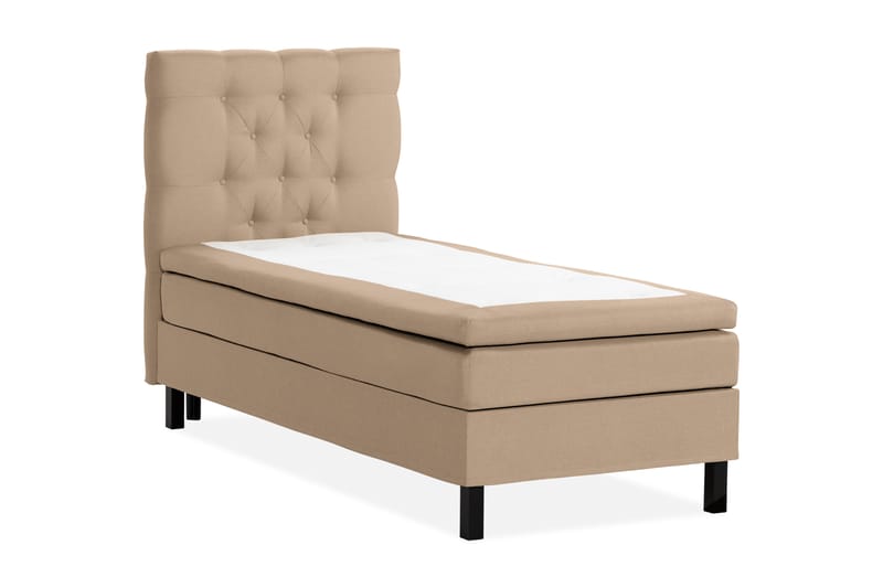 Sängpaket Nayaka 90x200 Skummadrass - Djuphäftad gavel Beige - Möbler - Säng - Kontinentalsäng